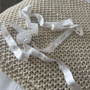 Dior Luxurious White and Gold Ribbon 85 inches